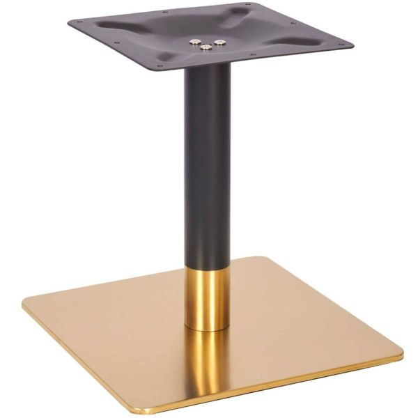 Zeus Square Large Coffee Height Table Base (Brass / Black)