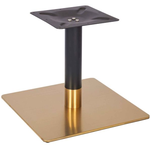 Zeus Square Small Coffee Height Table Base (Brass / Black)