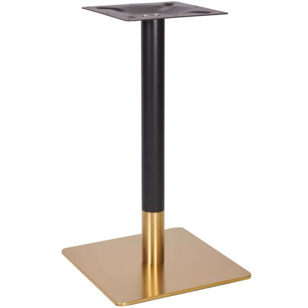 Zeus Square Small Dining Height Table Base (Brass / Black)