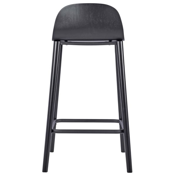 Copenhagen Four Wood Leg Mid Height Chair (Black)
