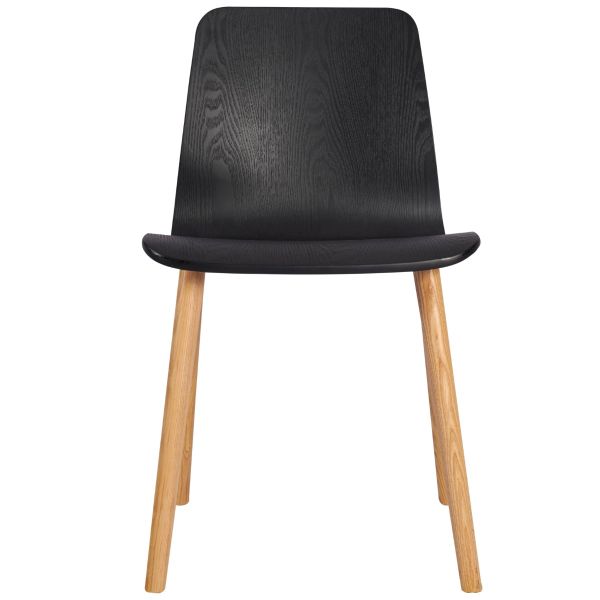 Copenhagen Four Wood Leg Side Chair (Black)