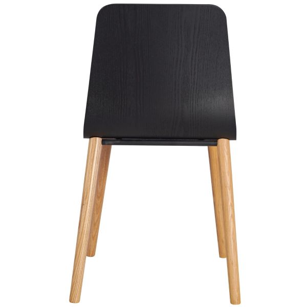 Copenhagen Four Wood Leg Side Chair (Black)