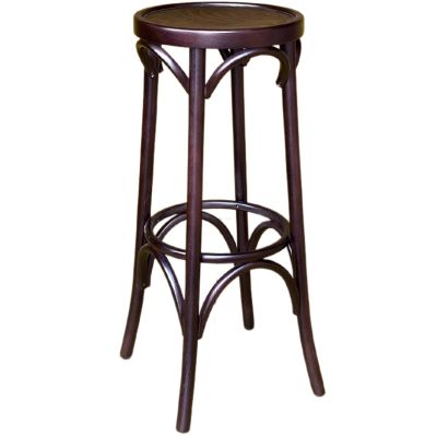 Bentwood Solid Seat High Stool