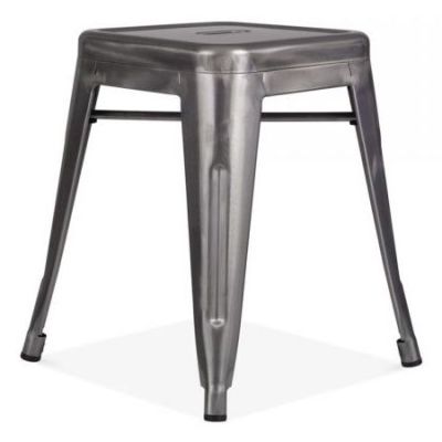 French Bistro Low Stool (Clear Lacquer)