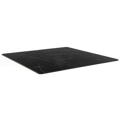 Compact Laminate Square Table Top - 700mm x 700mm (Black Marble)