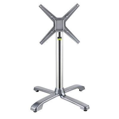 Auto Adjust SX26 Dining Height Flip-Top Table Base (Silver)