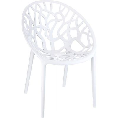 Crystal Arm Chair (Glossy White)