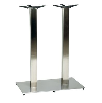 Profile Rectangle Twin ST SS Poseur Height Table Base