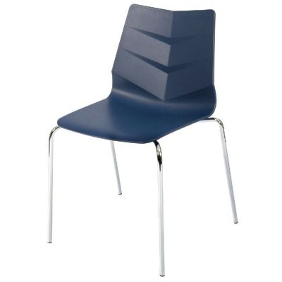 Leaf Four Metal Leg Stacking Side Chair