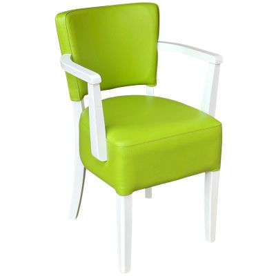 Memphis Standard Open Arm Carver Chair (Green / White)