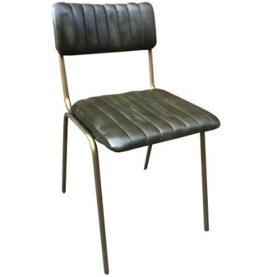 Rib Side Chair (Olive / Brass)