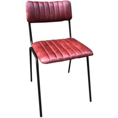 Rib Side Chair (Sangria / Black)