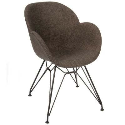 Space Metal Web Frame UPH Carver Chair (Grey / Black)