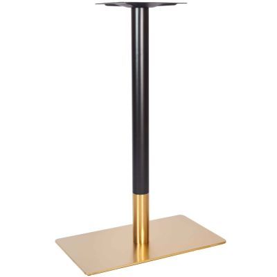 Zeus Rectangle Poseur Height Table Base (Brass / Black)