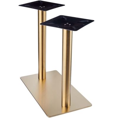 Zeus Rectangle Twin Table Base (Brass)