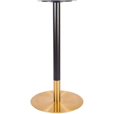 Zeus Round Large Poseur Height Table Base (Brass / Black)