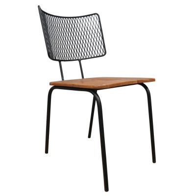 Industrial Gridback Side Chair