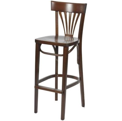 Bentwood Solid Seat Fan Back High Chair