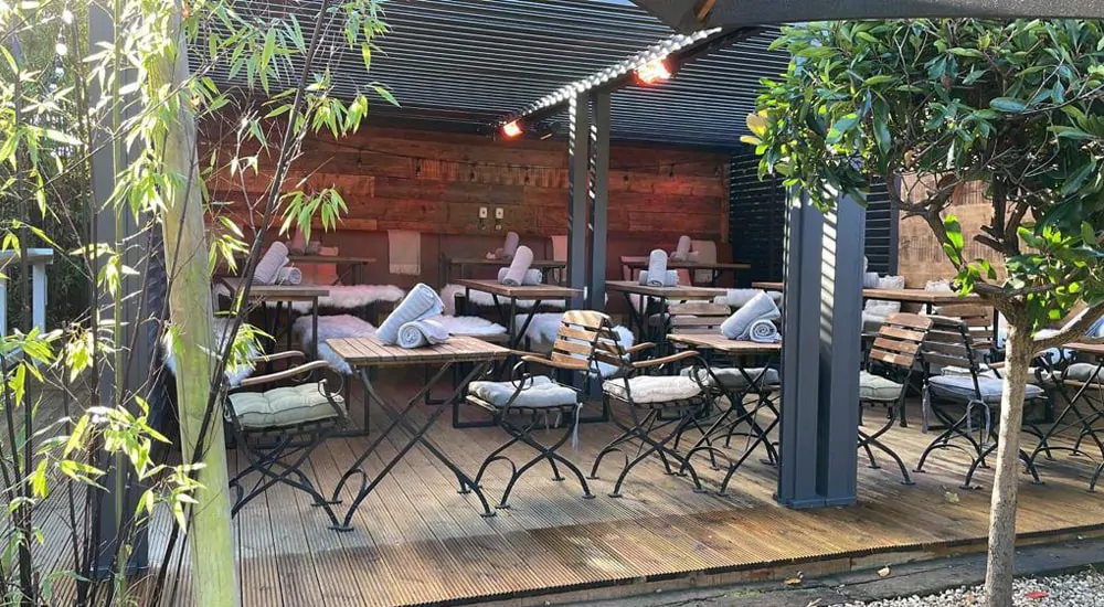 The Feathers public and kitchen terrace space completed by Contract Furniture Group